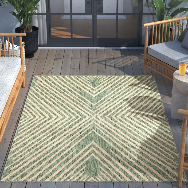 Well Woven Medusa Kesia Indoor Outdoor Striped Modern Area Rug