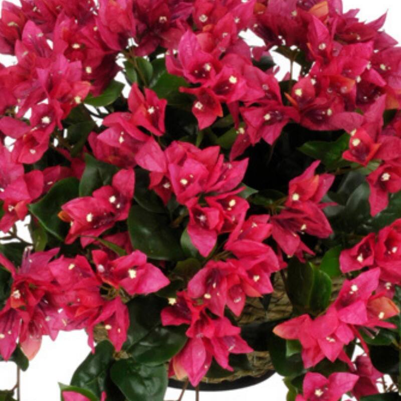Faux Violet/ Fuchsia Bougainvillea Hanging Basket