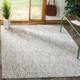 SAFAVIEH Courtyard Marolyn Indoor/ Outdoor Waterproof Patio Backyard Rug - 9' x 9' Square - Grey/Grey