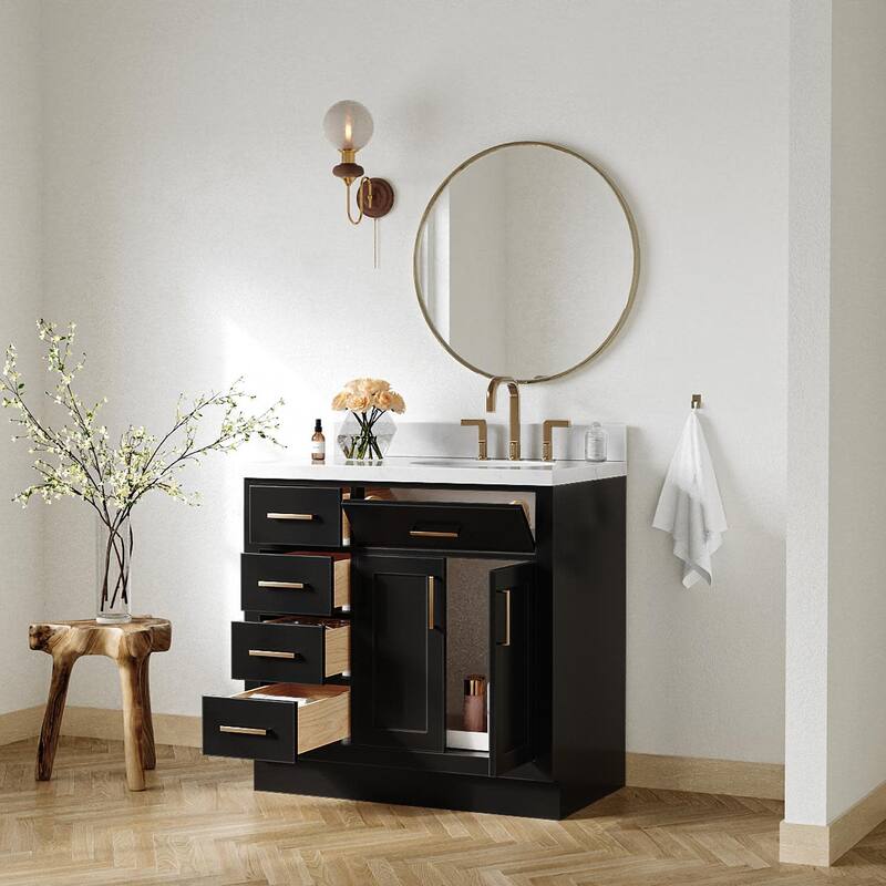 Ariel T036SRCQOVO Hepburn 36" Free Standing Single Oval Basin Vanity