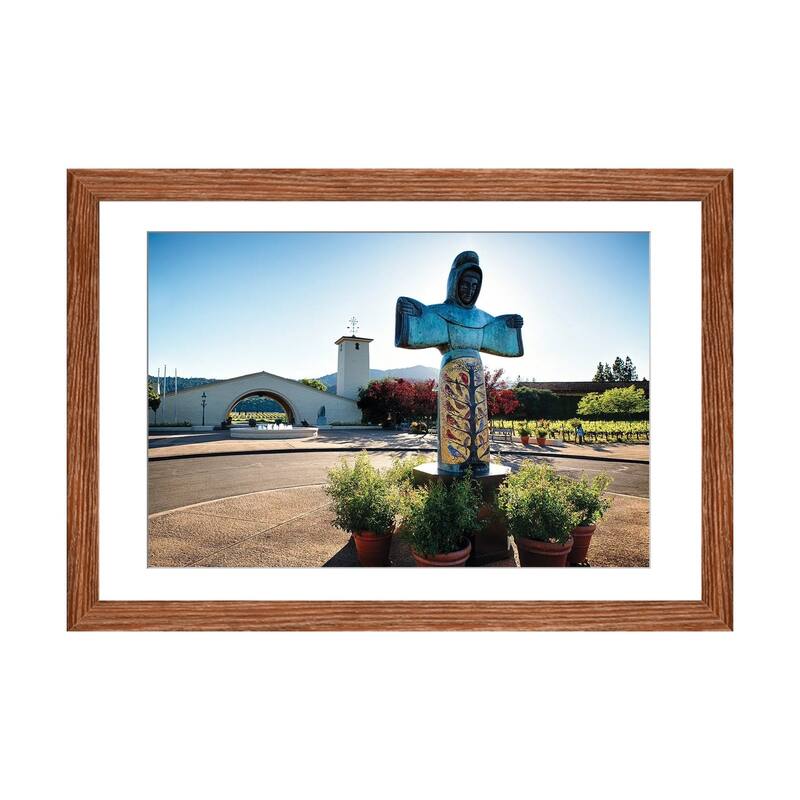 iCanvas "Entrance Of The Robert Mondavi Winery, Rutherford, California" by George Oze PFA - Walnut - 16x24x1