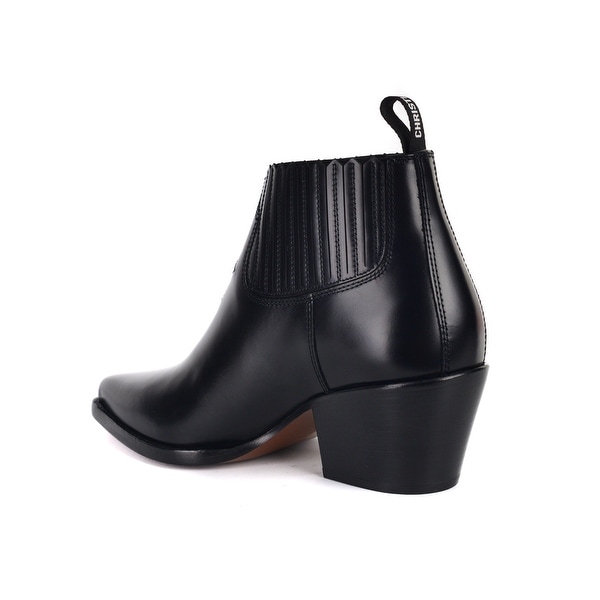 ladies black western ankle boots