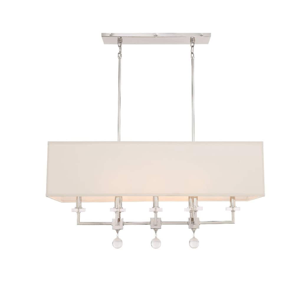 Crystorama Lighting Group Paxton 8 Light 17" Wide Linear Chandelier