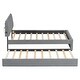 preview thumbnail 14 of 16, Teddy Fleece Twin Size Upholstered Platform Bed with Trundle, Beige