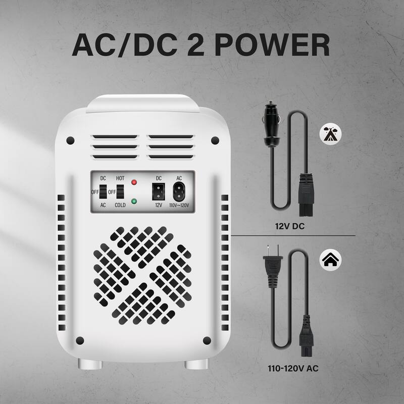 4L/6 Can Portable Mini Fridge, Freestanding Cooler & Warmer Freon-Free Fridge for Home, Office, Car