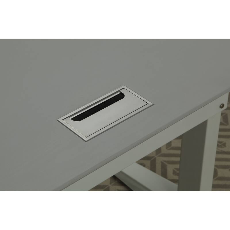 Glidene Modern Metal Lift Adjustable Standing Desk by Furniture of America