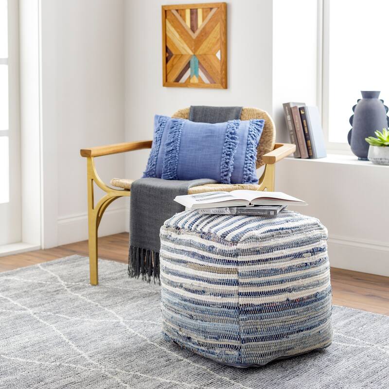 Artistic Weavers Albano Hand Woven Cotton Pouf