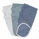preview thumbnail 8 of 23, Easy Swaddle Blanket with Zipper Closure by Comfy Cubs Large (3-6 Months) -  Stone, Pacific Blue, Nomadic Blue