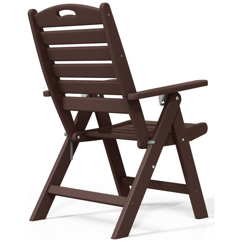 Coastline Patio Folding Highback Dining Chair Set of 2