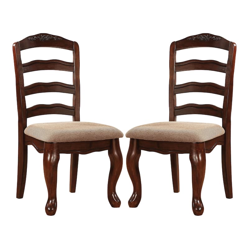Shak Traditional Wood Ladderback Dining Chairs (Set of 2) by Furniture of America