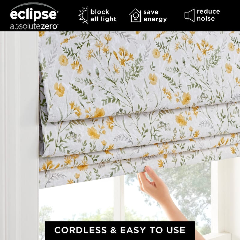 Eclipse Evangeline Botanical 100% Blackout Cordless Roman Shade
