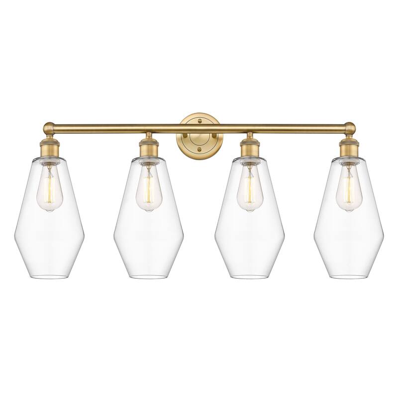Innovations Lighting Cindyrella - 4 Light 34" Bath Vanity Light - Clear/Brushed Brass