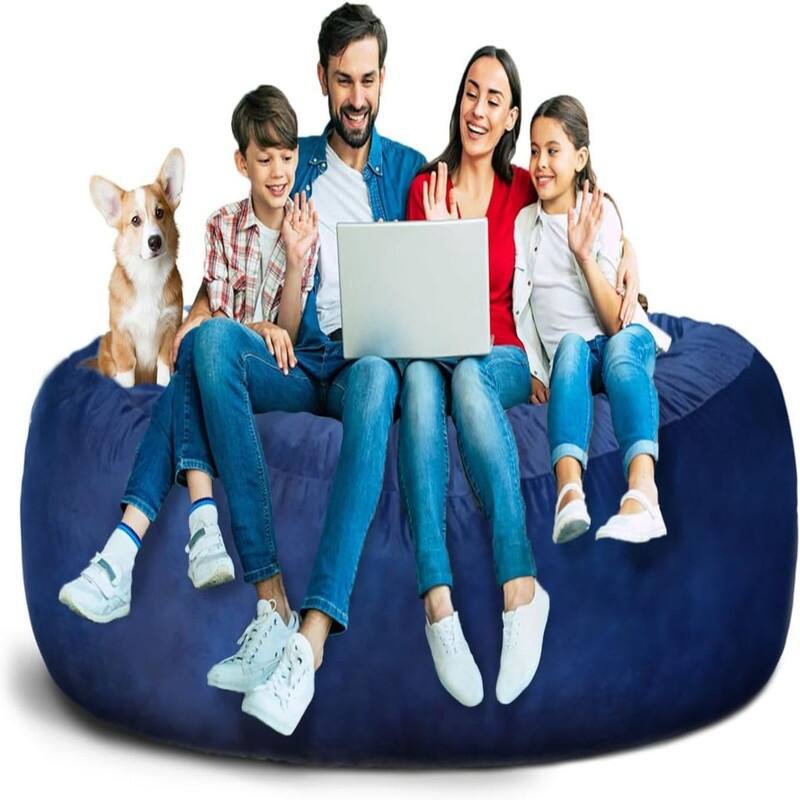 Bean Bag Chair Cover (No Filler)(180 * 90cm) - Blue