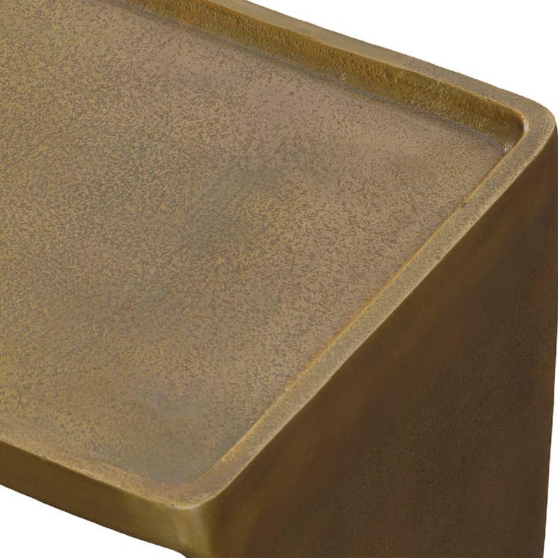 Uttermost Derwent Antique Brass Side Table - 20"W x 19"H x 12"D