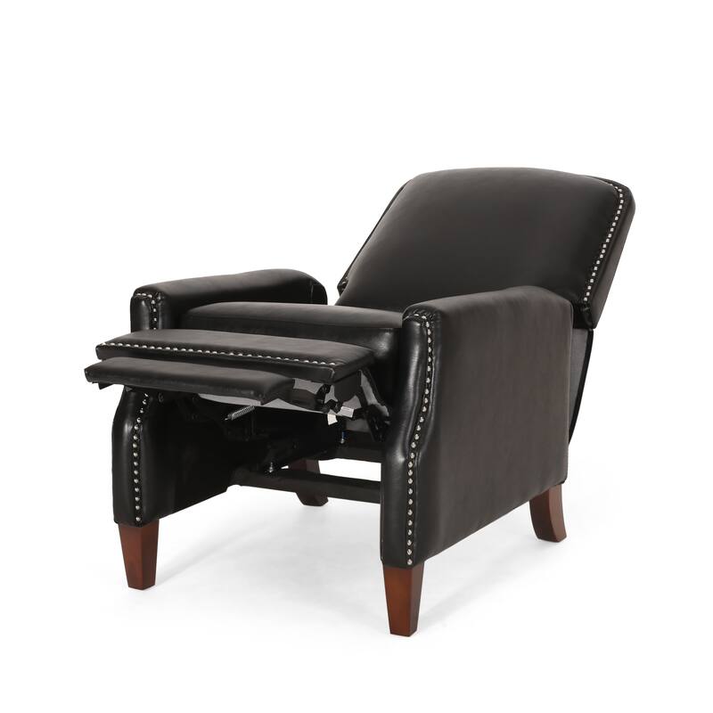 Cavanaugh Upholstered Pushback Recliner with Nailhead Trim by Christopher Knight Home