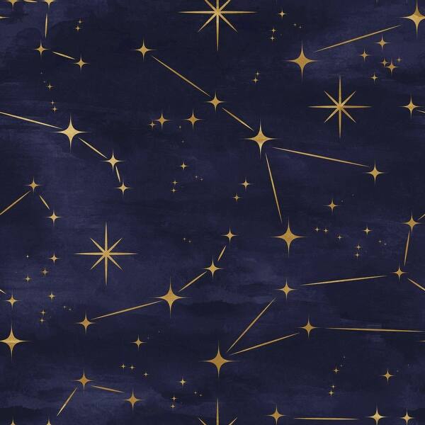 Stars on Navy Peel and Stick Wallpaper - Overstock - 32617204 Stars on Navy Peel and Stick Wallpaper - Overstock - 32617204