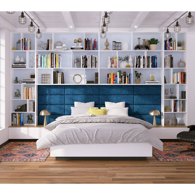 Jaxx Panelist Modern Padded Headboard - Set of 4 Wall Mounted Panels