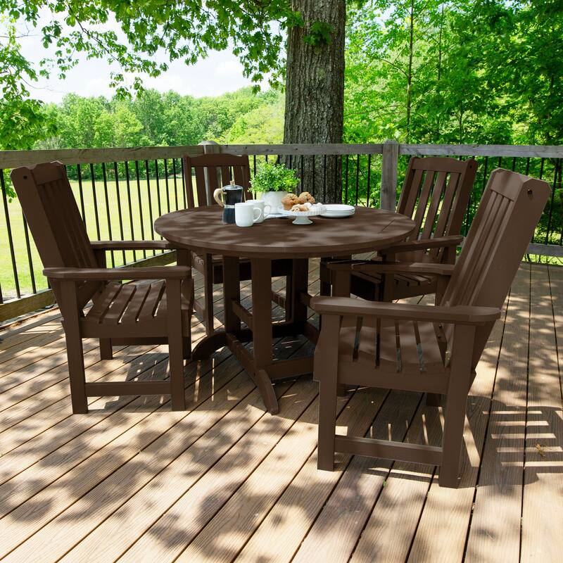 Lehigh 5-piece Outdoor Dining Set - 48" Round Table, Dining-height