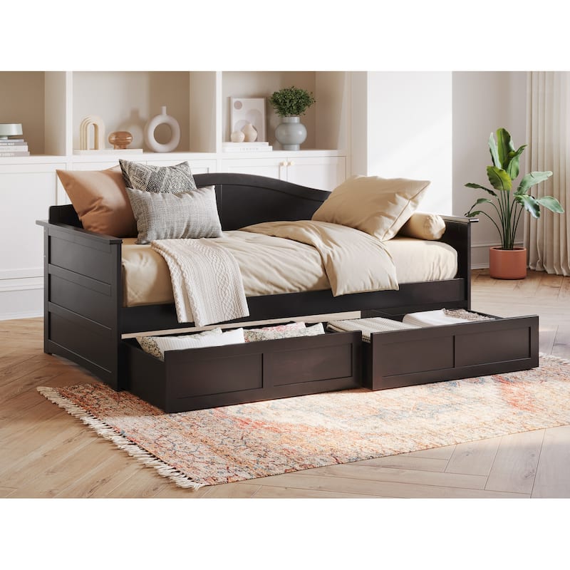 AFI Acadia Twin Size Daybed with Storage Drawers - Espresso