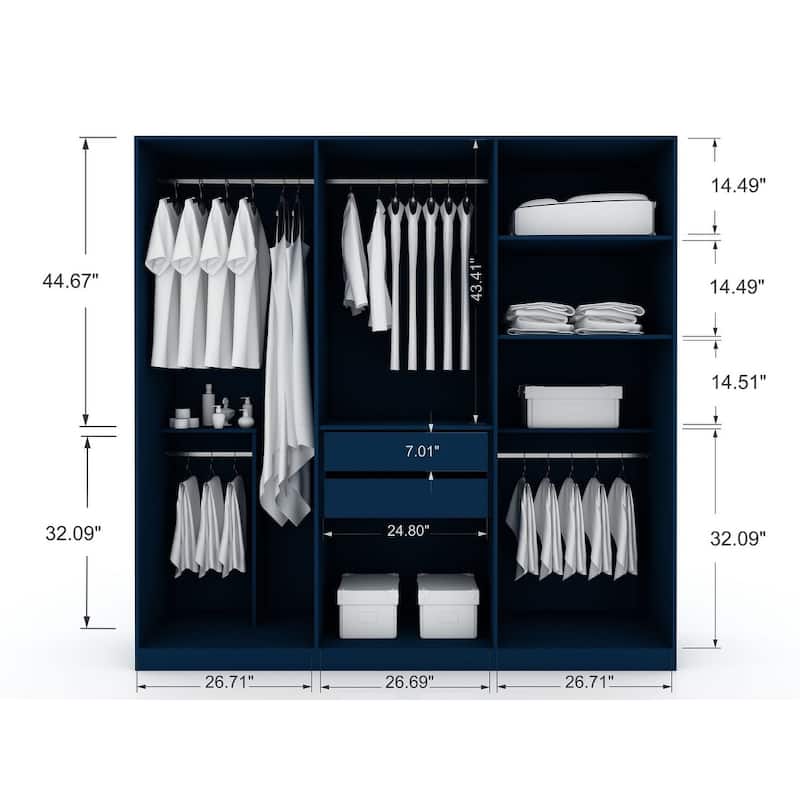 Gramercy Modern Freestanding Wardrobe Armoire Closet