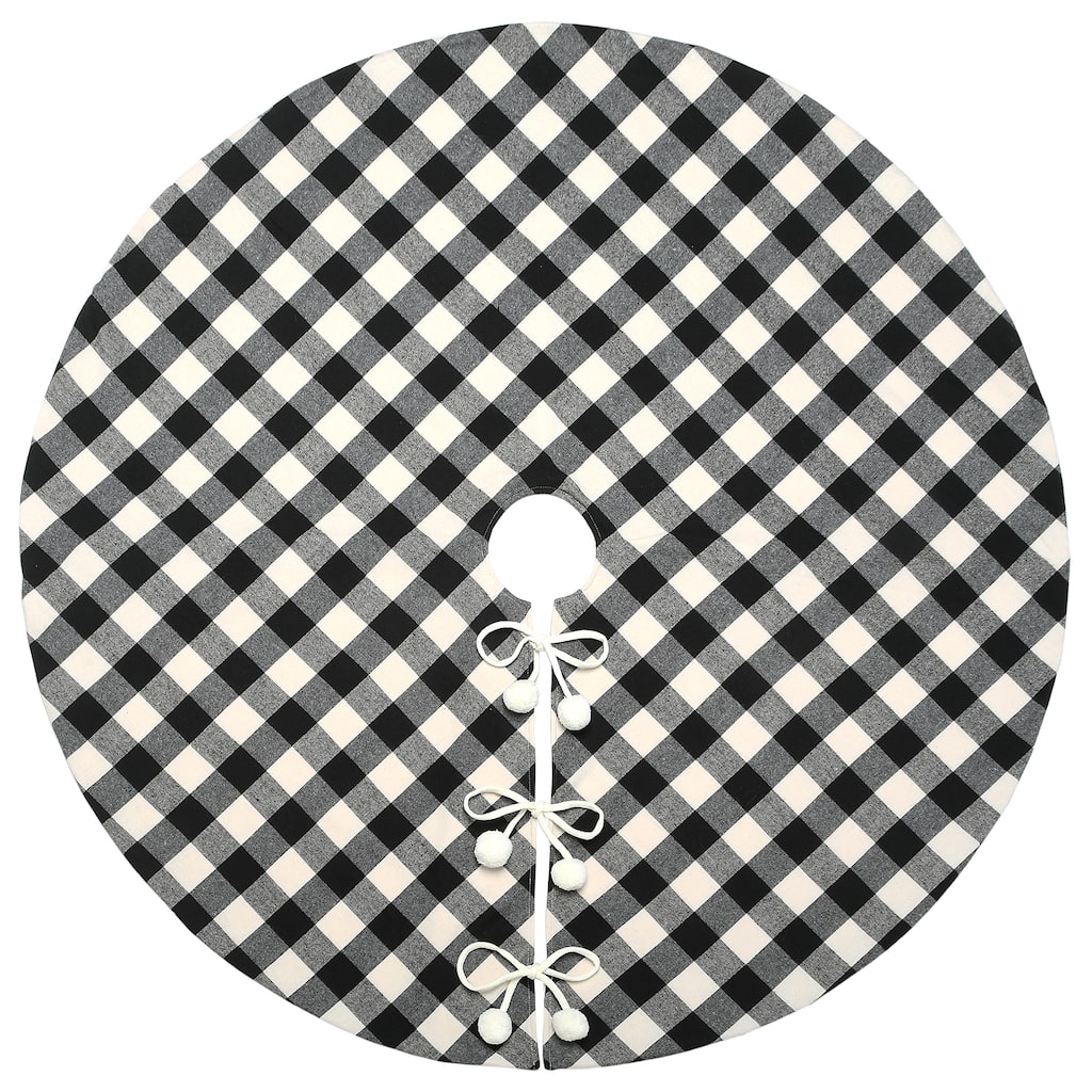 National Tree Company 52 in.General Store Collection Plaid Tree Skirt - 52 in