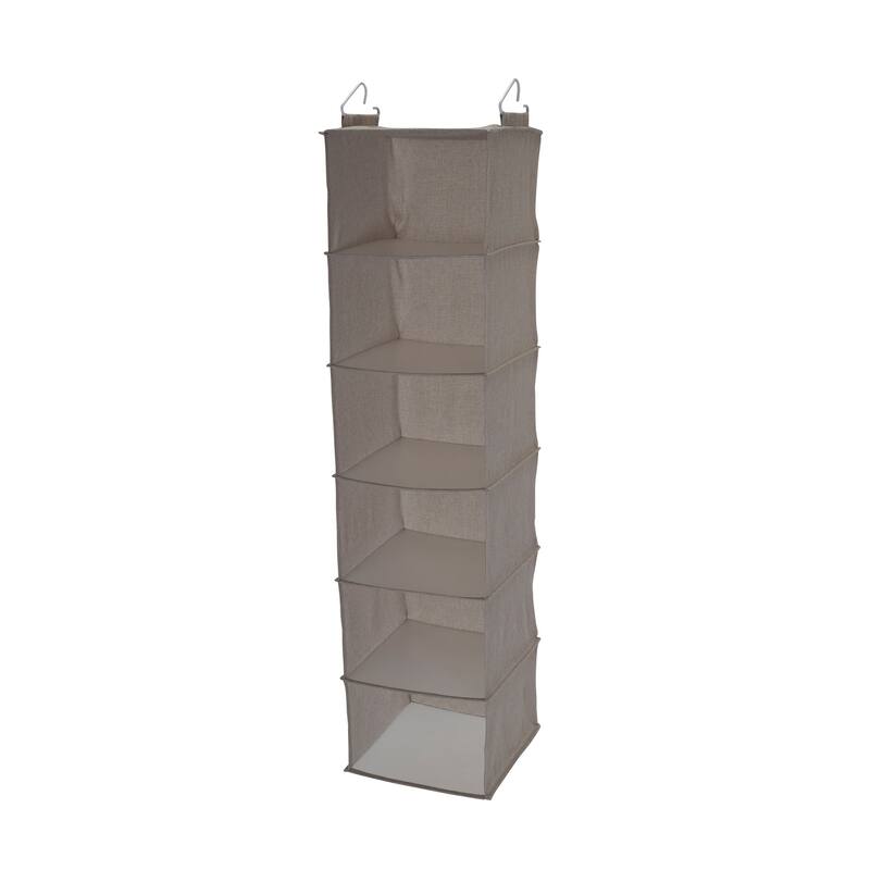 Household Essentials Hanging Shelf Closet Organizer, Canvas