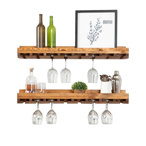 Del Hutson Designs Rustic Luxe Stemware Shelf Set, 36". Opens flyout.