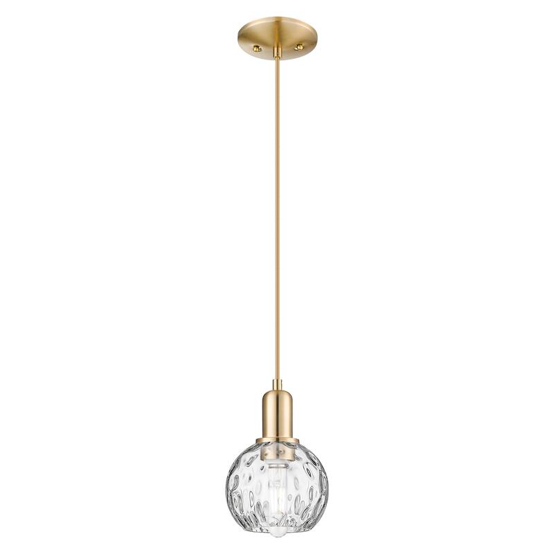 Innovations Lighting Endless Possibilities Arcadia - Athens Water Glass - 1 Light 6" Cord Hung Mini Pendant - Champagne Bronze