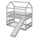 preview thumbnail 7 of 24, Twin Over Twin Bunk Bed with Slide, House Bed with Slide,Maximized Space Saving