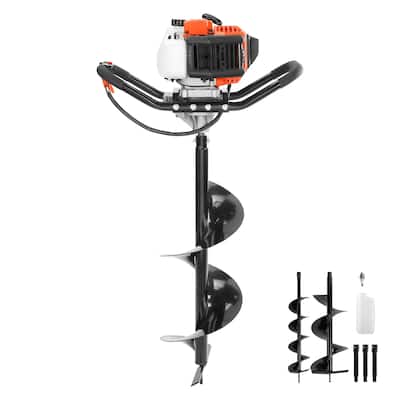 VEVOR 43cc & 52cc Gas Powered Post Hole Digger 1250W & 1450W with Auger Bit & Extension Rods for Farmland Garden & Plant EPA