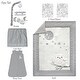 preview thumbnail 2 of 8, Lambs & Ivy Luna 6-Piece Gray/White Owl Nursery Baby Crib Bedding Set w/ Mobile