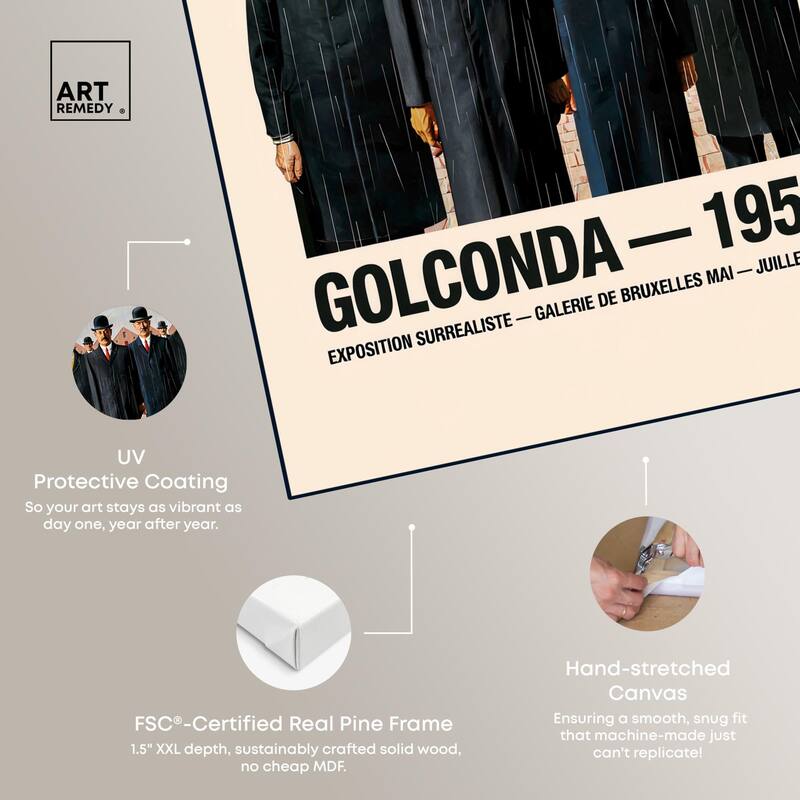 Falling Men of Golconda Canvas by Art Remedy, Gallery Wrapped