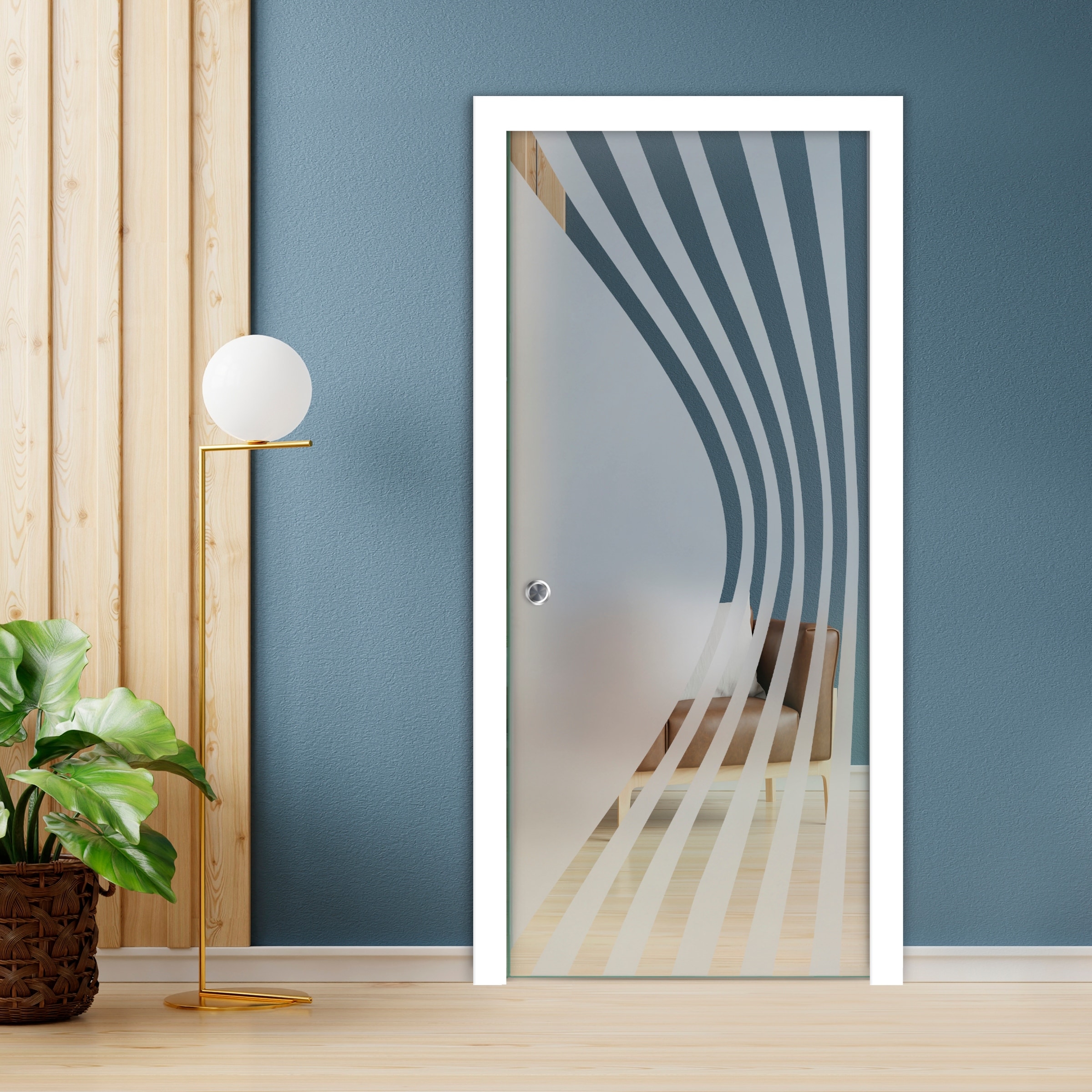 Pocket Sliding Glass Door With Frosted Design - Bed Bath \u0026 Beyond - 34261102, image size:2400x2400