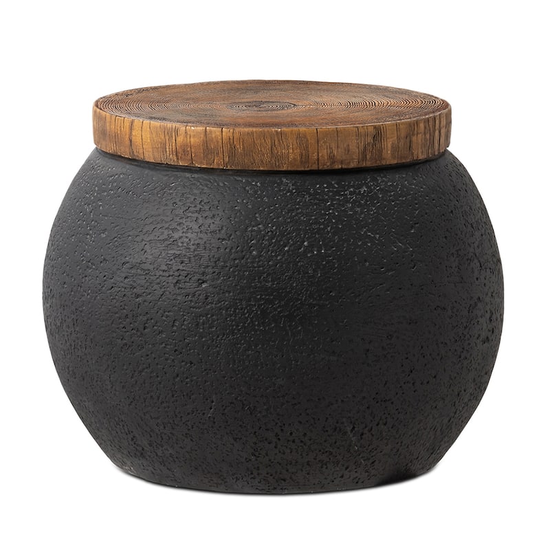 COSIEST Faux-Wood Top Side Table