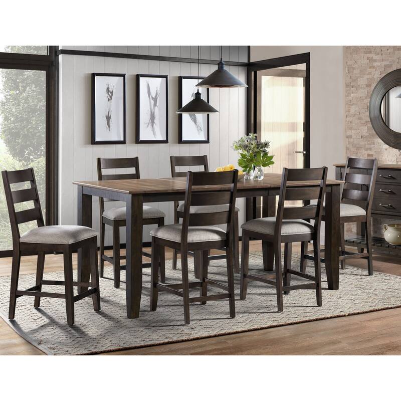Beacon Black and Walnut Storing Leaf Counter Table