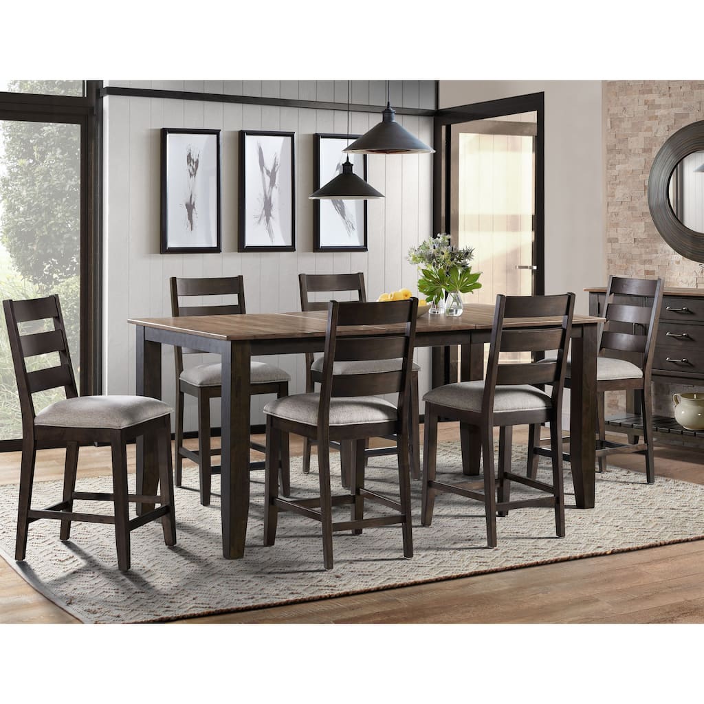 Beacon Black and Walnut Storing Leaf Counter Table