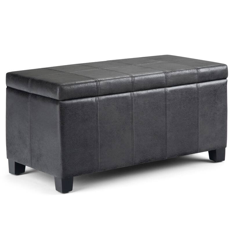 WYNDENHALL Lancaster 36 inch Wide Contemporary Rectangle Storage Ottoman