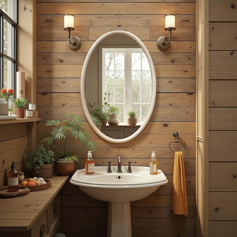 Osman Glossy Intense Rust Wall Mirror