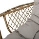 preview thumbnail 9 of 14, Greystone Outdoor/Indoor Wicker Hanging Chair w/8-foot Chain by Christopher Knight Home