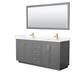 Option Dark Gray, Gold Trim, Giotto Quartz Top