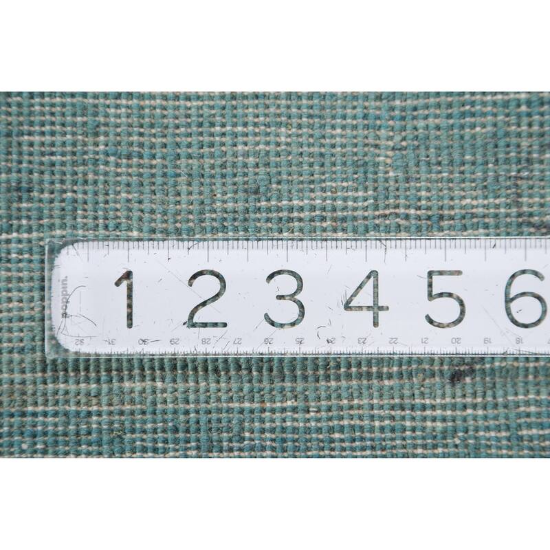 Light Blue Gabbeh Modern Rug Handmade Wool Carpet - 2'9" x 4'1"