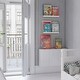 preview thumbnail 4 of 6, White Metal Floating Shelves for Nursery Decor, Kids Bookshelf (Set of 6)