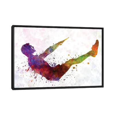 iCanvas "Man Exercising Workout Fitness" by Paul Rommer Framed Canvas Print