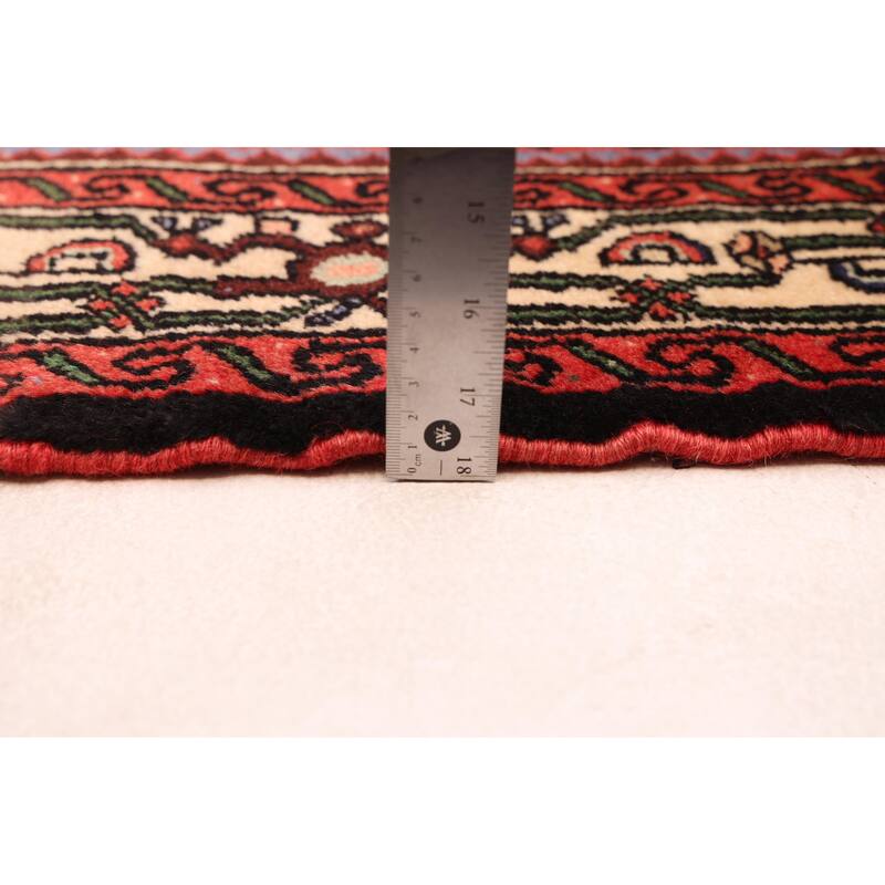 ECARPETGALLERY Hand-knotted Andelz Red Wool Rug - 2'8 x 9'2