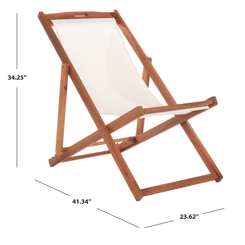 SAFAVIEH Outdoor Natalya Foldable Sling Chair (Set of 2) - 24W x 34D x 41H