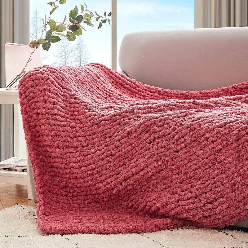 Cozy Potato® Chenille Chunky Knit Throw Blanket