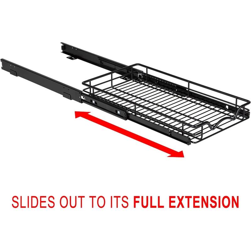 Hold N' Storage - Black Pull Out Cabinet Organizer, Heavy Duty Metal with Lifetime Limited Warranty