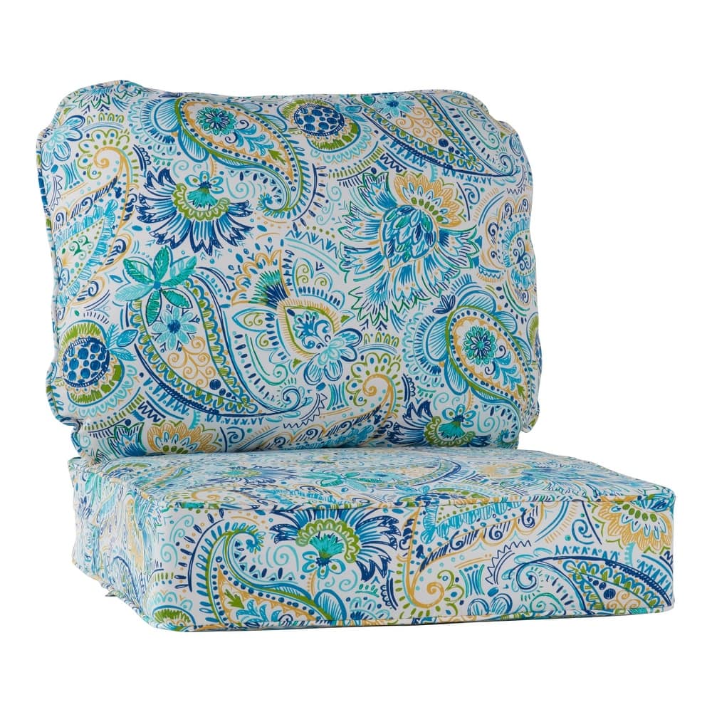 Outdoor 2-Piece Reversible Deep Seat Cushion Set (Cushions Only)