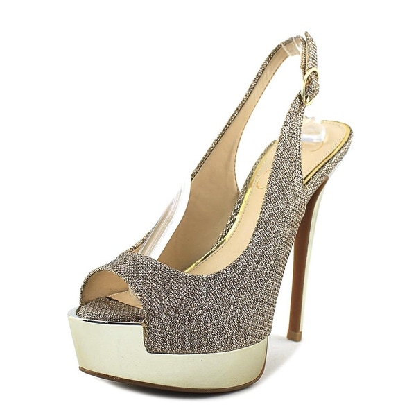 jessica simpson gold platform heels