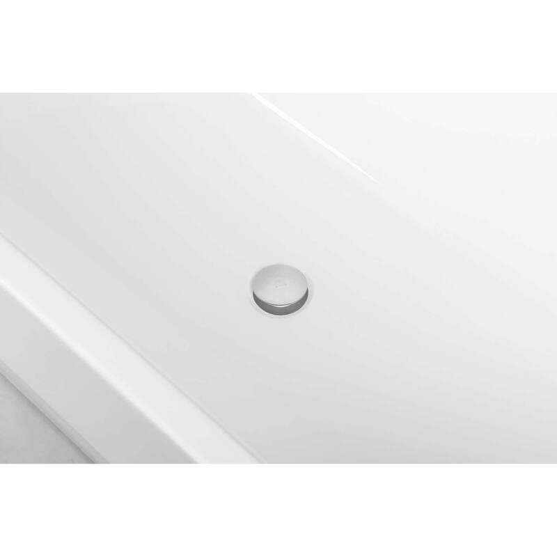 Edward Soaking Diamond Style Bathtub in Glossy White